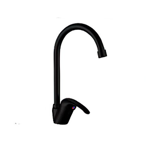 FONTAINE SINK MIXER SWAN NECK BLACK