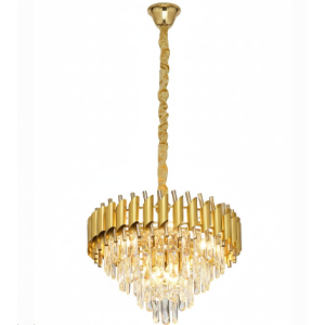 CHANDELIER CRYSTAL GLASS GOLD