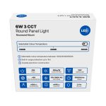 Panel Light Recessed Mount Round 3CCT 6W - Image 2