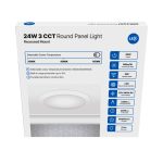 Panel Light Recessed Mount Round 3CCT 24W - Image 2