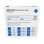 Surface Panel Light Mount Round 3CCT 18W - Image 2