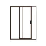 Alum Sliding Door CLEAR 1.8x2.1 Bronze