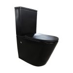 LIVORNO TOILET SET MATTE BLACK ROUND