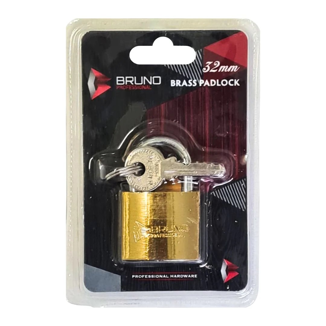 Bruno Brass Padlock Long 32mm Bruno Brass Padlock Long 32mm