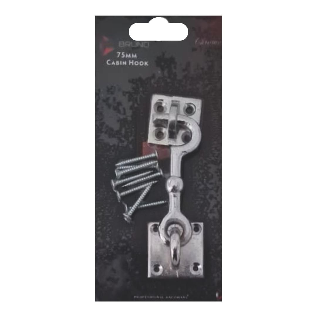 Bruno Cabin Hook Chrome 75mm Bruno Cabin Hook Chrome 75mm