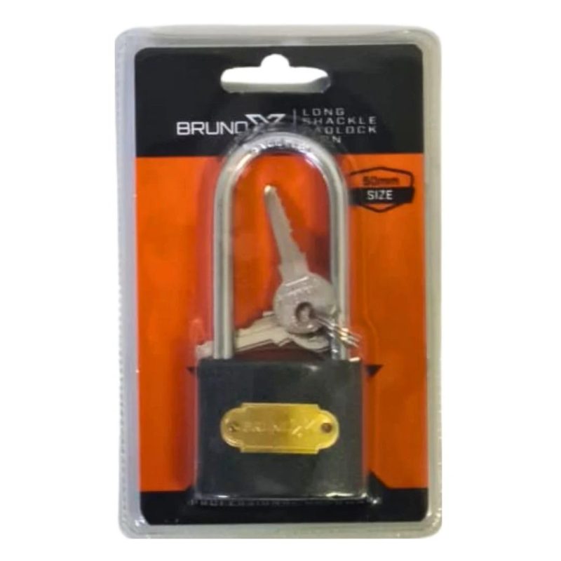 Bruno Long Shackle Iron Padlock 50mm