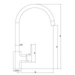 Cobra Arrive Pillar Type Sink Mixer Black FSK1D2BO-5EP01
