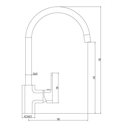 Cobra Arrive Pillar Type Sink Mixer Black FSK1D2BO-5EP01