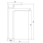 Cobra Arrive Raised Basin Mixer Black FBN1D8BO-5EP01