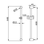 Cobra Pause Shower Rail Round FSWRS1PS-0GT01