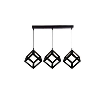 Dining Lamp Black Square Box 6014/3S