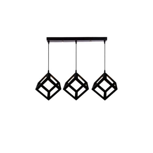 Dining Lamp Black Square Box 6014/3S Dining Lamp Black Square Box 6014/3S