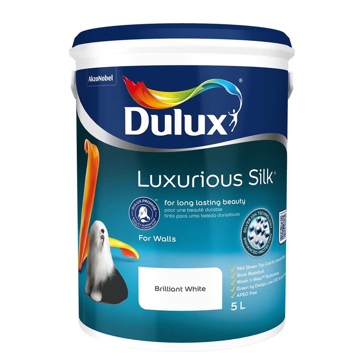 Dulux Luxurious Silk Moon Grey 5L Dulux Luxurious Silk Moon Grey 5L