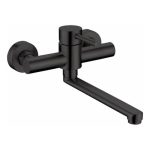 Fontaine Sink Mixer Wall Type Black TAPP22