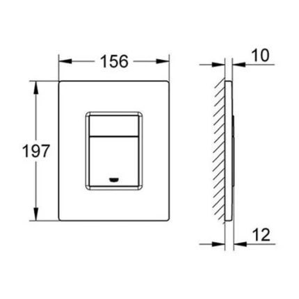 Grohe Skate Cosmo Flush Plate Square White G-38732SH0