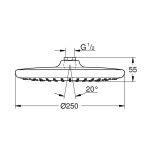 Grohe Tempesta 250 Shower Head Round Chrome