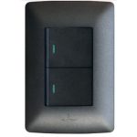 Hello Today 2 Lever Switch 4 x 2 Grey/Black