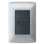 Hello Today 2 Lever Switch 4 x 2 Grey/Black