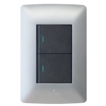 Hello Today 2 Lever Switch 4 x 2 Grey/Black