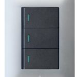 Hello Today 3 Lever Switch 4 x 2 Grey/Black