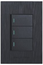 Hello Today 3 Lever Switch 4 x 2 Grey/Black