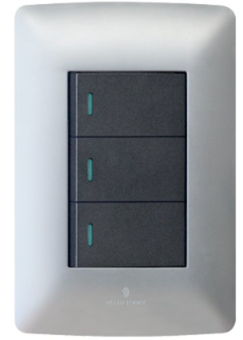 Hello Today 3 Lever Switch 4 x 2 Grey/Black