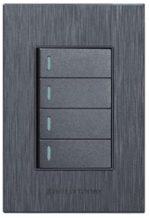Hello Today 4 Lever Switch 4 x 2 Grey/Black