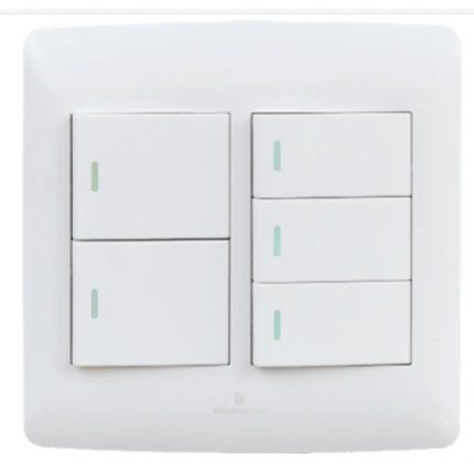 Hello Today 5 Lever Switch 4 x 4 White S1-205