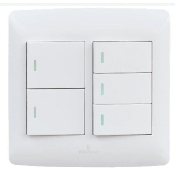 Hello Today 5 Lever Switch 4 x 4 White S1-205 Hello Today 5 Lever Switch 4 x 4 White S1-205
