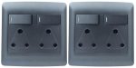 Hello Today Double Plug 4 x 4 Grey/Black