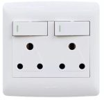Hello Today Double Switched Socket 4 x 4 White S1-209D