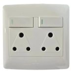 Hello Today Double Switched Socket 4 x 4 White S1-209D