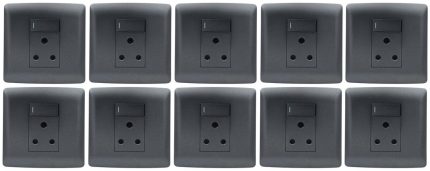 Hello Today Single Plug 4 x 4 Grey/Black