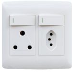 Hello Today Switched Socket 16A + Euro 4 x 4 White S1-210