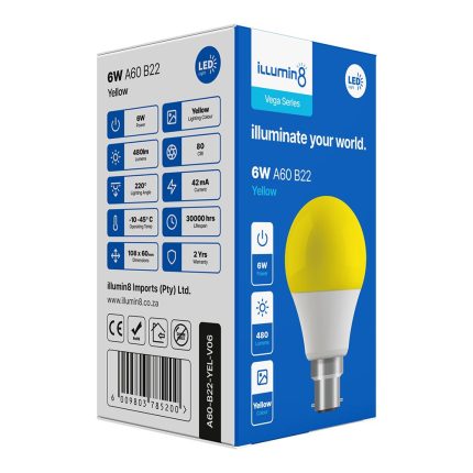 Illumin8 LED Bulb B22 Yellow 6W