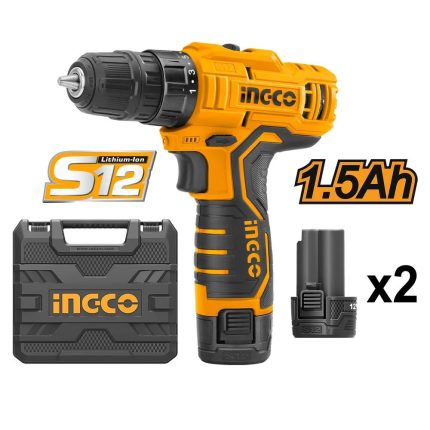 Ingco 12V Cordless Drill (2 x Battery)