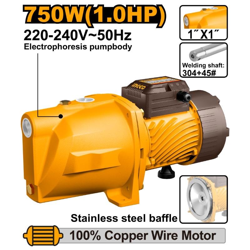 Ingco Water Pump 1.0HP Jet Motor Ingco Water Pump 1.0HP Jet Motor