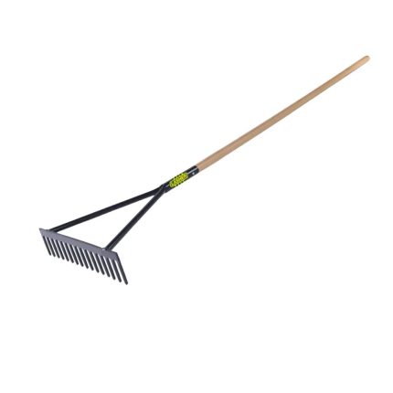 Lasher Heavy Duty Road Rake Wooden Handle 16T