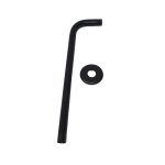 Livorno Shower Arm & Flange Round Black SH38