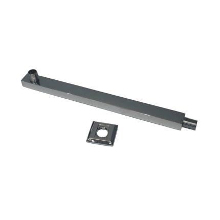 Livorno Shower Arm & Flange Square Black SH39