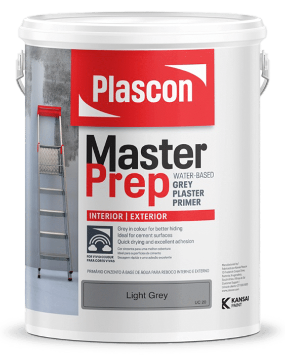 masterprep5-litere PAINT PLASCON MASTER PREP PLASTER PRIMER GREY 20LT - Image 1