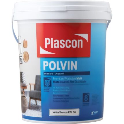 Plascon Polvin Acrylic White/Branco 20L