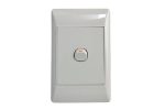 Redisson 1 Lever Switch 4 x 2 White Metal A-M01