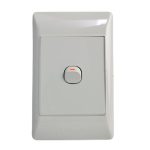 Redisson 1 Lever Switch 4 x 2 White Metal A-M01