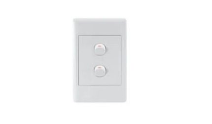 Redisson 2 Lever Switch 4 x 2 White Metal A-M02
