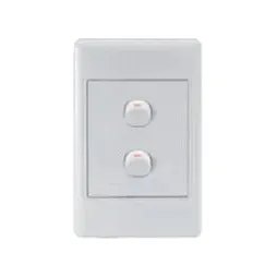 Redisson 2 Lever Switch 4 x 2 White Metal A-M02