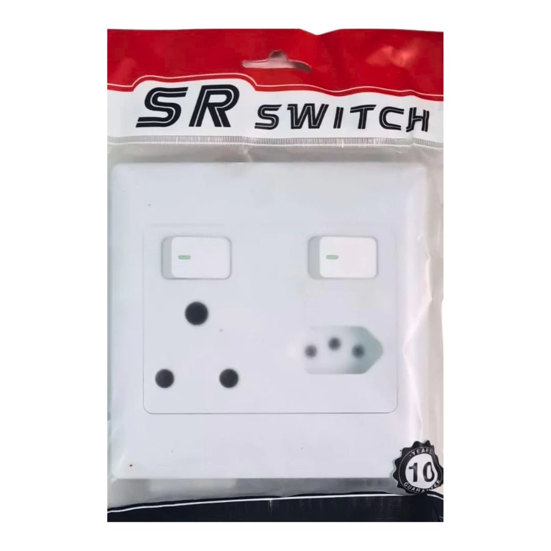 SR Switch Euro + Switched Socket 4 x 4 SR Switch Euro + Switched Socket 4 x 4