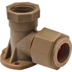 Unitwist Wallplate Elbow 22mm