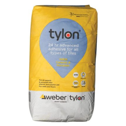 Weber Tylon Ceramic/Porcelain Tile Adhesive WB16 24 Hour 20kg