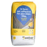 Weber Tylon Porcelain 12 Hour Rapid Tile Adhesive 20kg